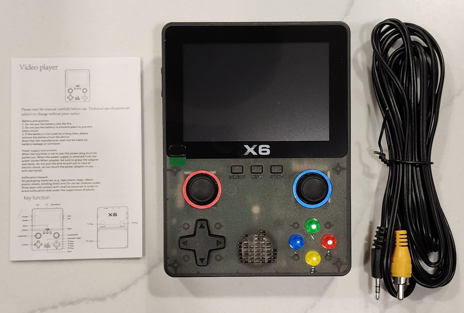 Retro Handheld Game Console-Model X6-Dual Joystick-640 Res & 480 Pix-3.5″ screen