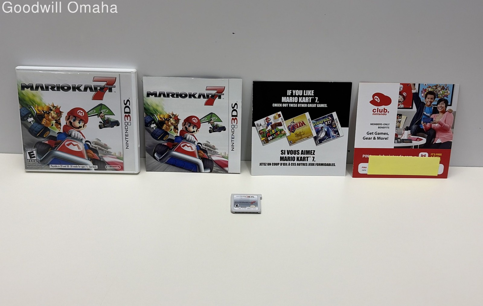 Nintendo 3DS – Mario Kart 7 + Case , Manual & Inserts – Boot Tested
