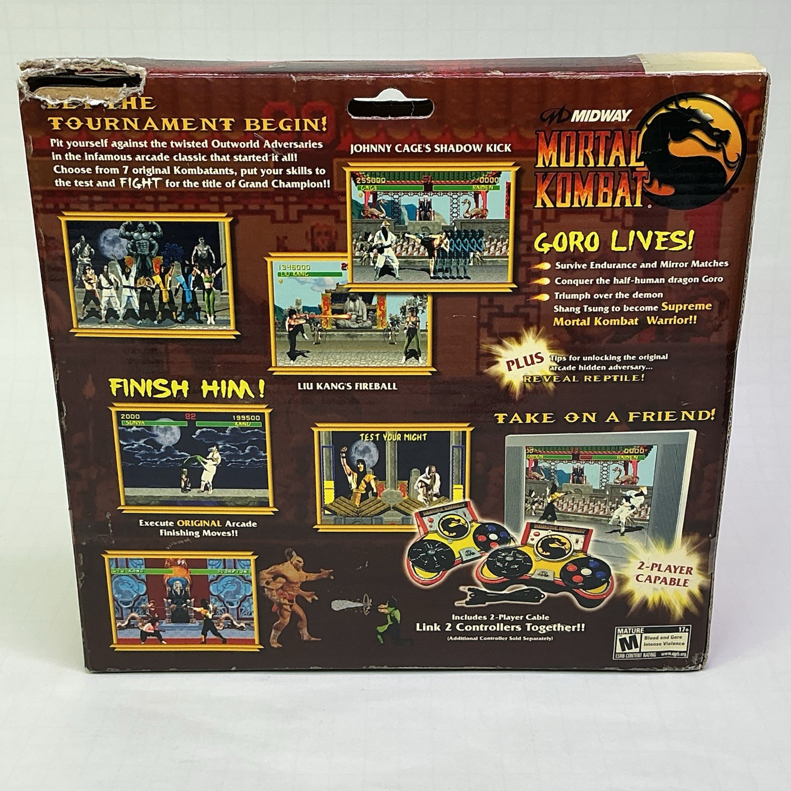 JAKKS Pacific Mortal Kombat Plug & Play TV Game Controller 2-Player, 2004