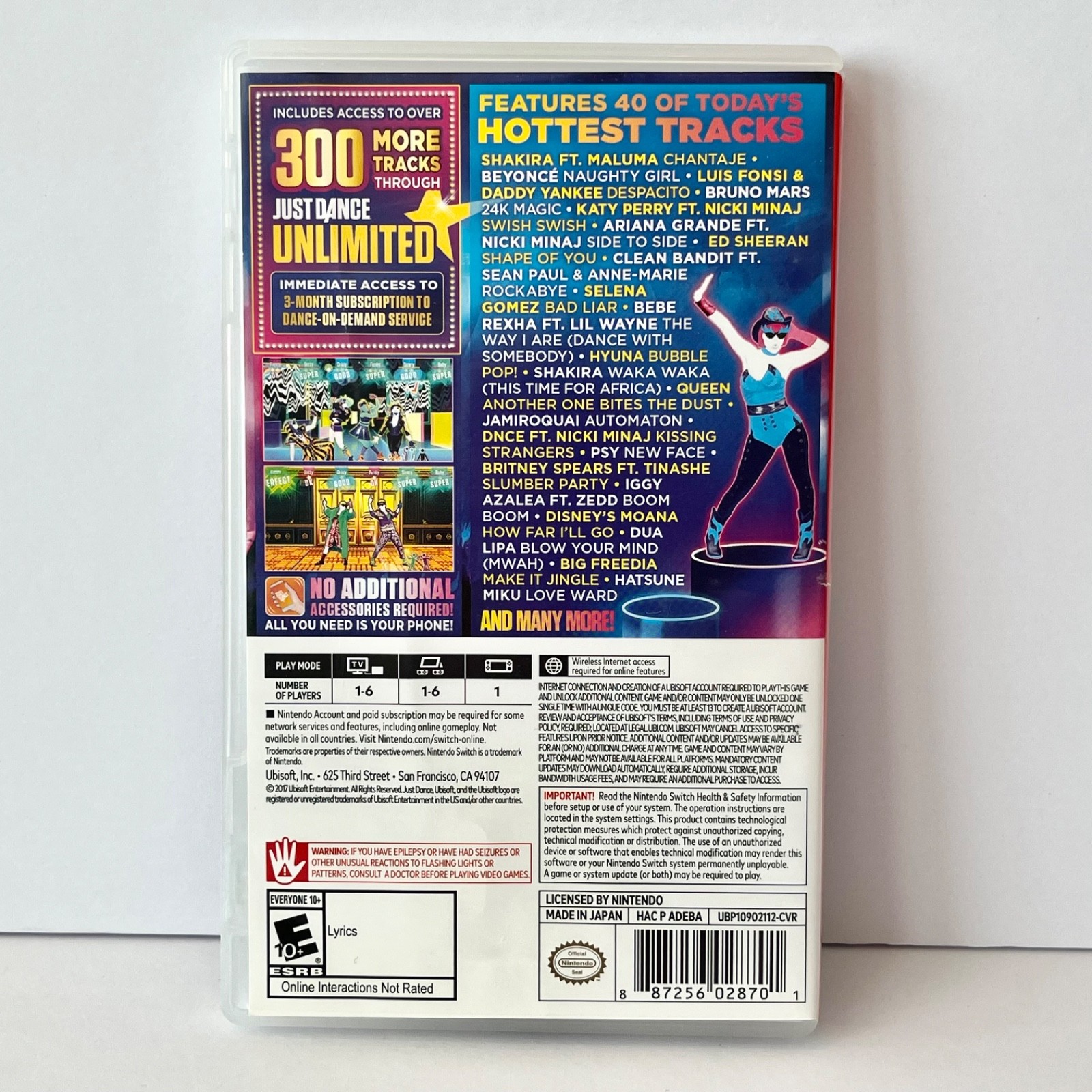 Just Dance 2018 (Nintendo Switch) Ubisoft Dance Game Complete CIB -TESTED