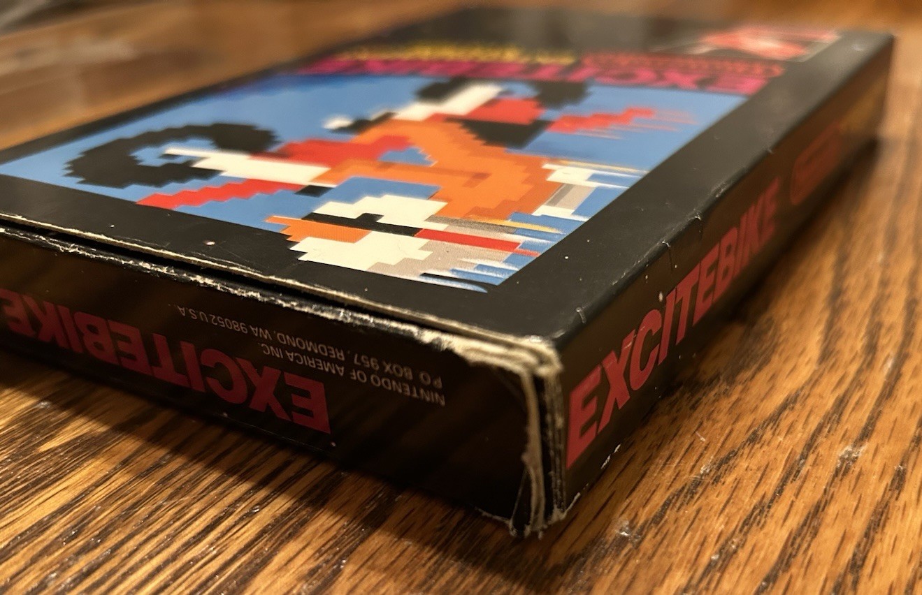 Excitebike (Nintendo NES, 1985) CIB Complete with Box W/ Protector
