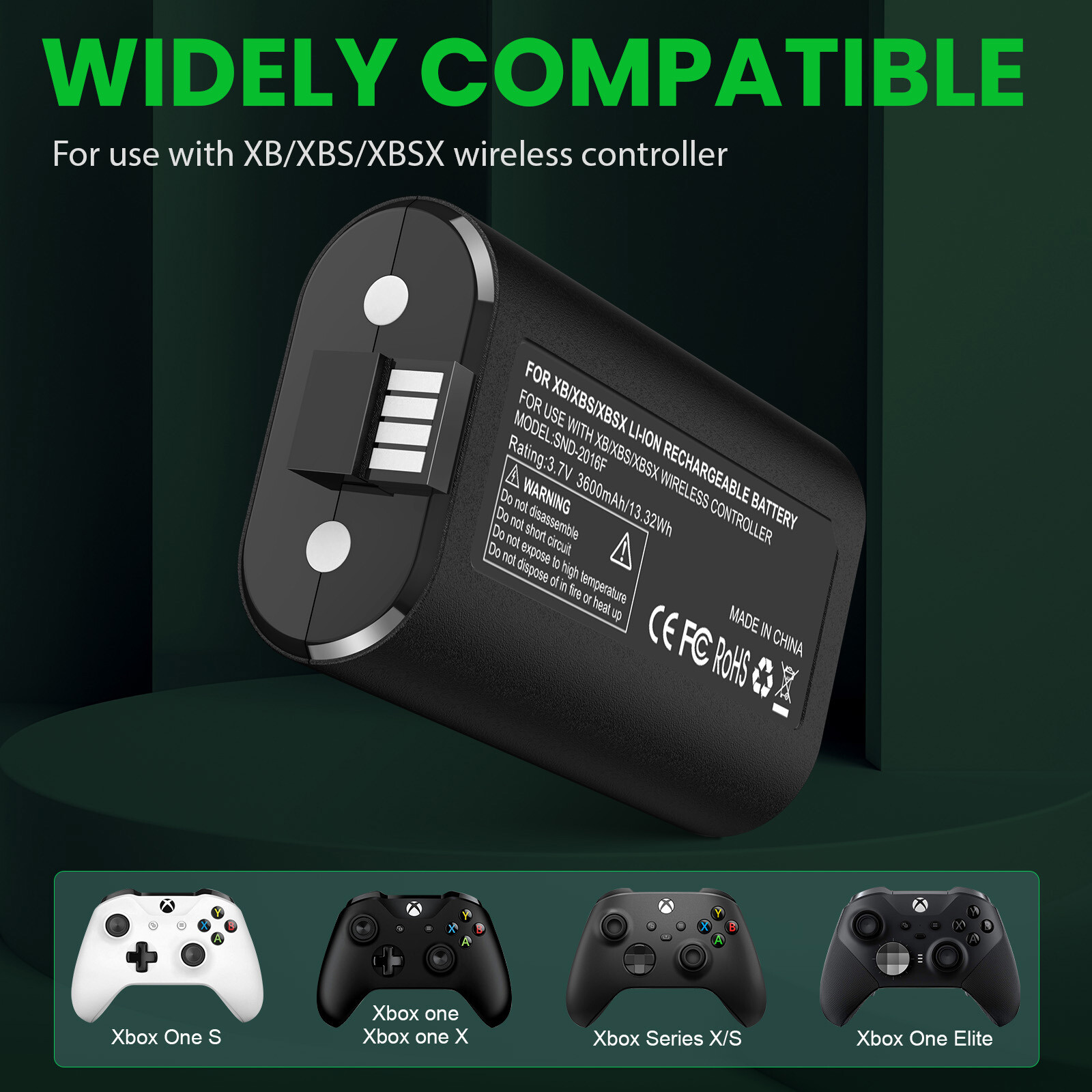 Rechargeable Battery Pack for Xbox One X|S Xbox Series X|S +Battery Charger Cord