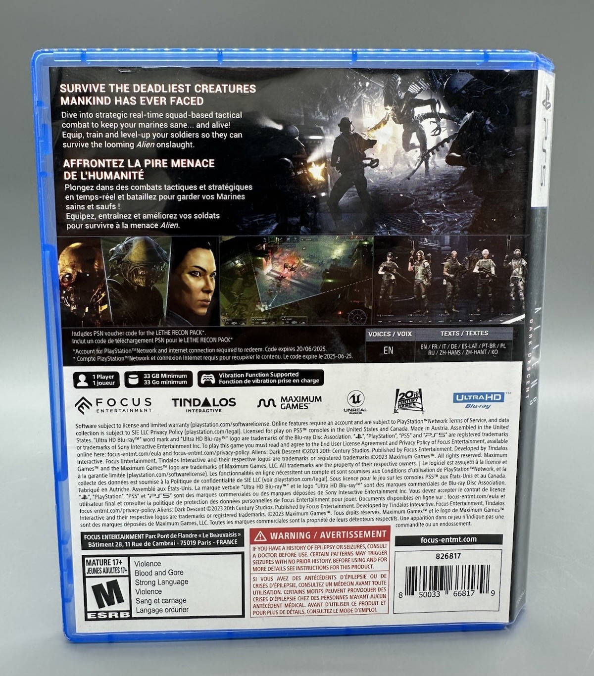 Aliens: Dark Descent – Sony PlayStation 5