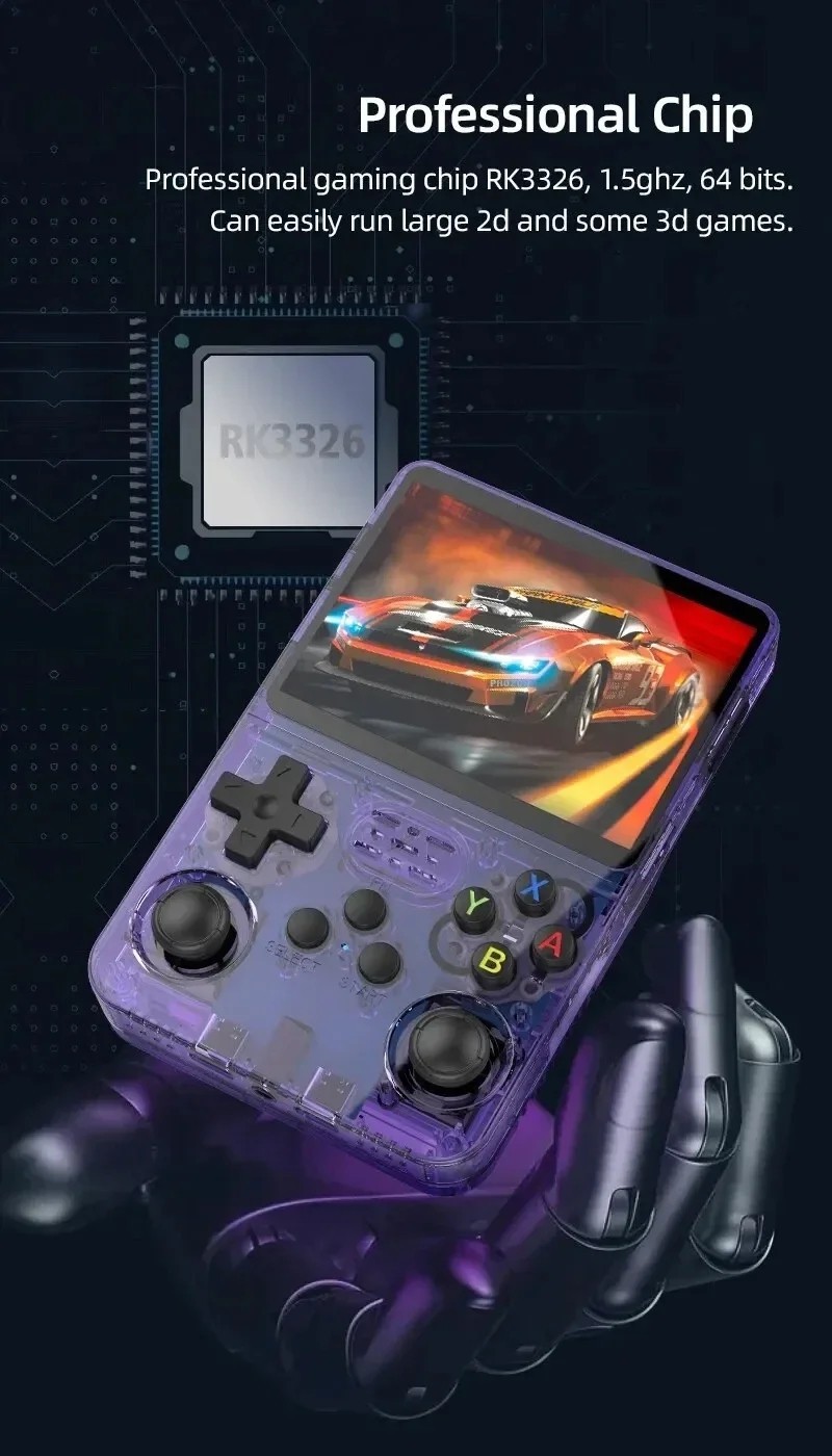64-128GB, R36S Retro Handheld Video Game Console 20000 Games 3.5″ IPS Screen,USA