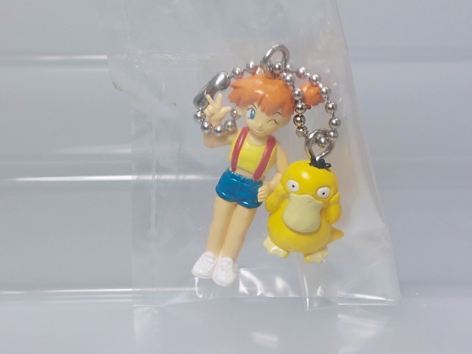 Misty Psyduck Pokemon Swing Keychain Figure Gashapon Bandai 1998 New 0.8-1.75in