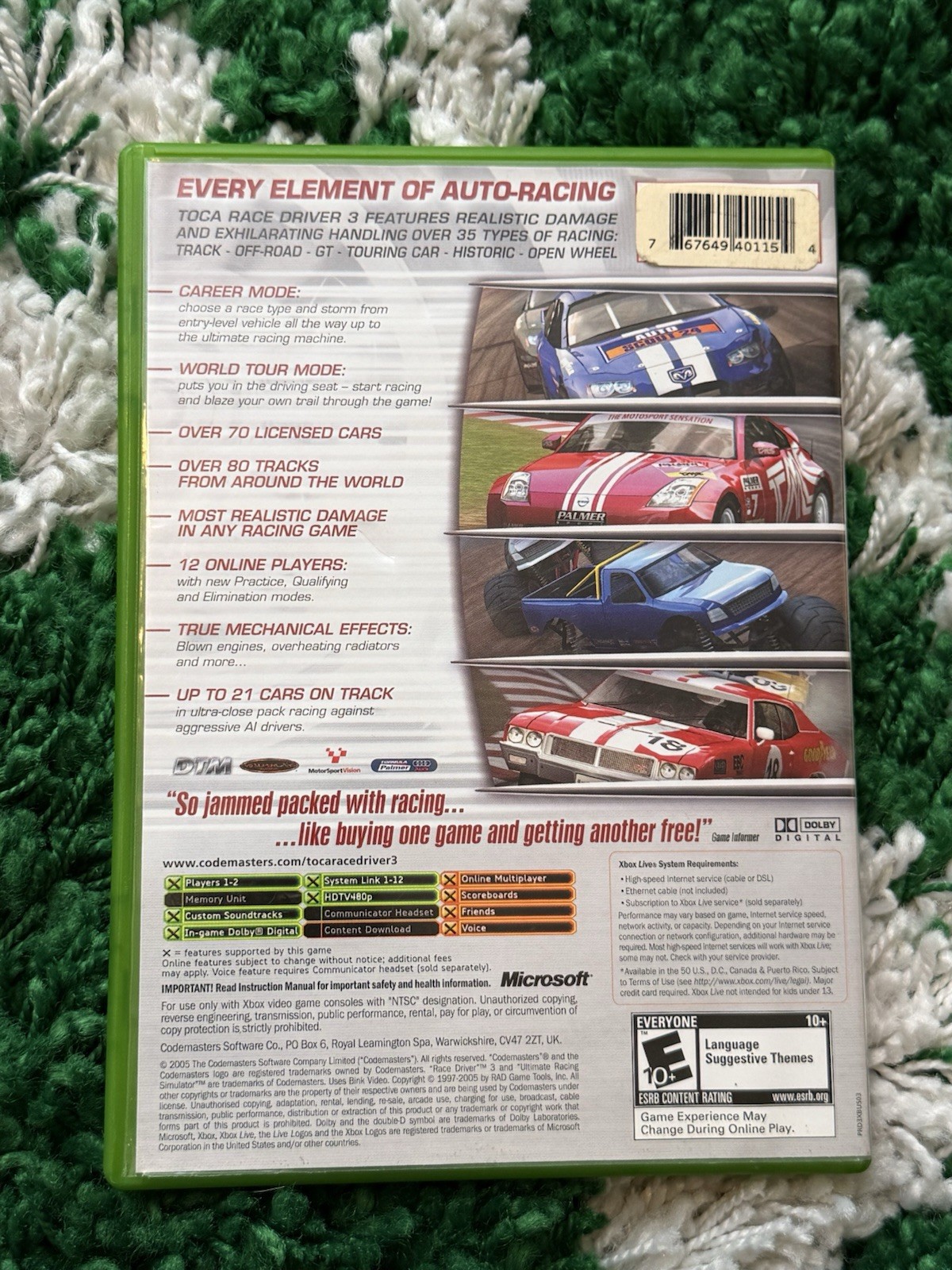 Toca Race Driver 3 – Microsoft Xbox Tested Complete CIB