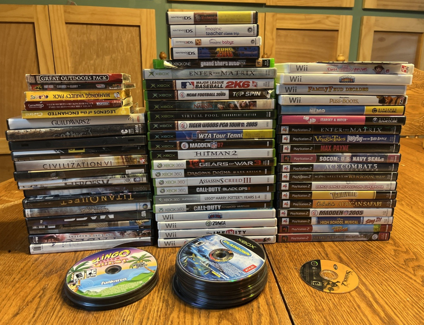 HUGE LOT 105+ Games PS2-3, GameCube, Wii, Ds, Xbox, PC Assorted Systems