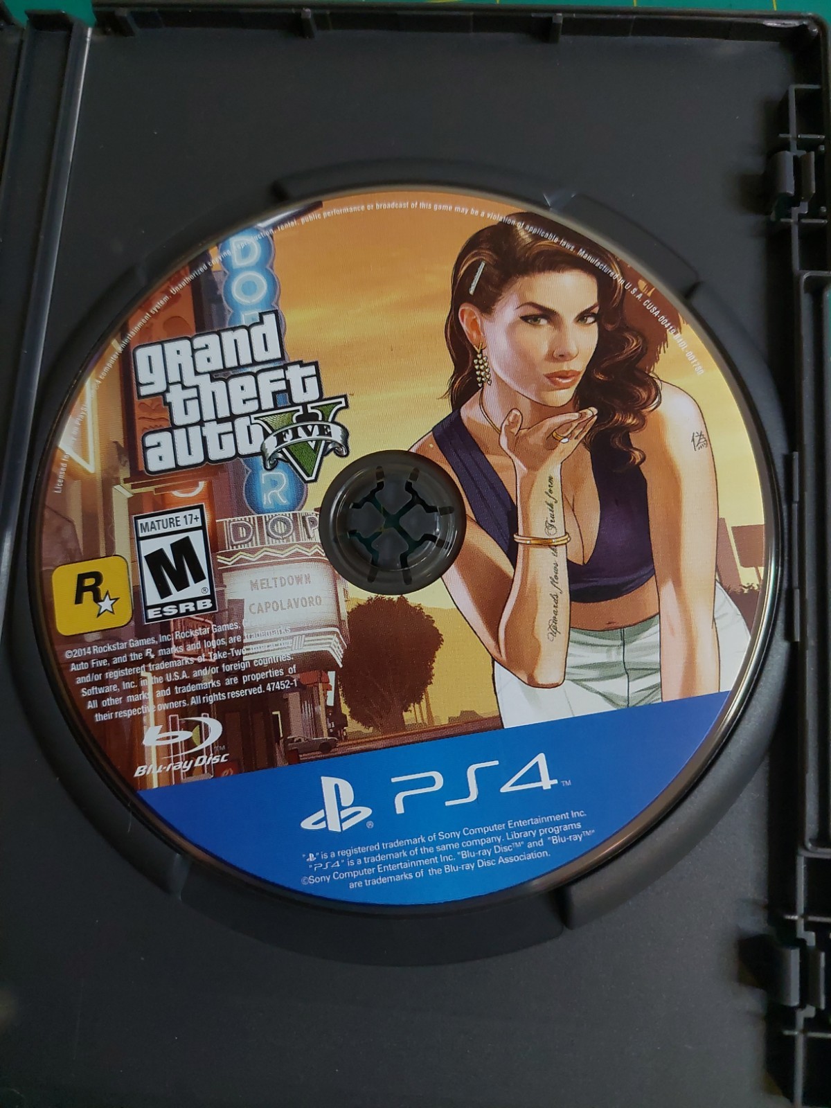 Rockstar Grand Theft Auto V (GTA 5) PS4 2014 M NTSC-U/C TESTED Disc Only