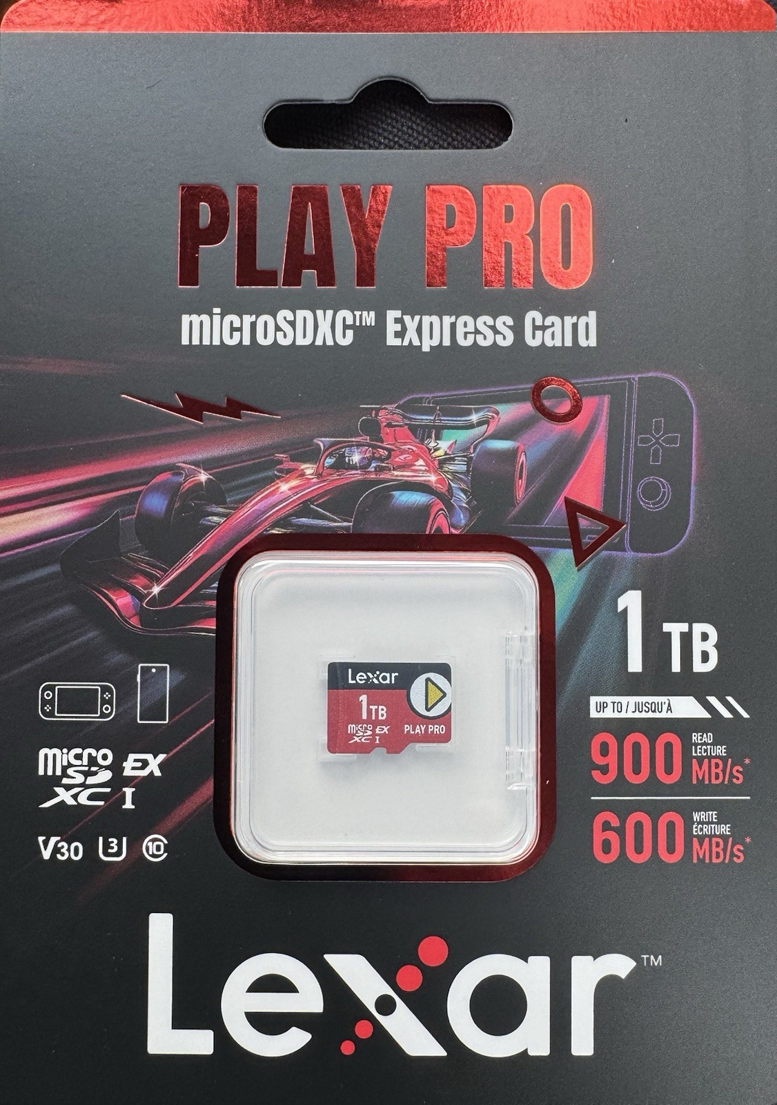 Lexar 1TB PLAY PRO microSD Express Card Switch 2 UHS-1 SDXC900/600MB/s Brand New