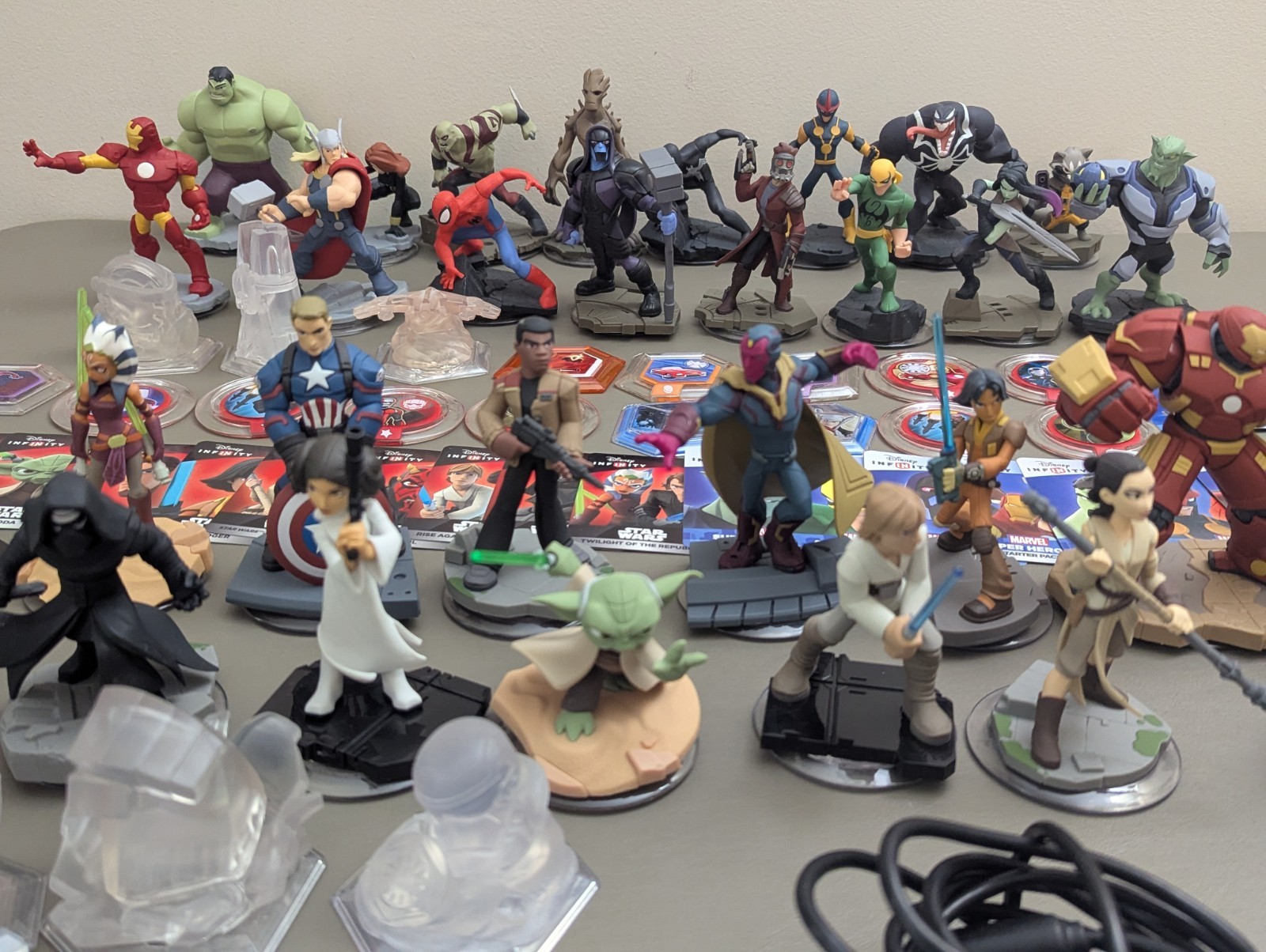 Huge Disney Infinity 2.0 & 3.0 Lot PS4 Game, Portal, 38 Figures, 14 Discs, Cards