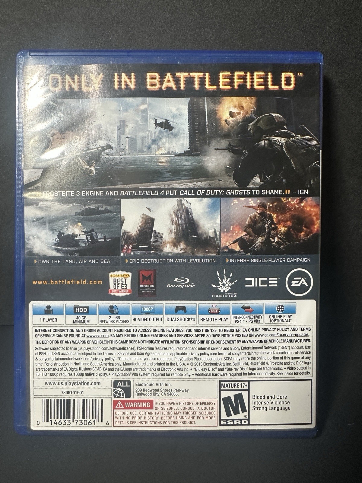 Battlefield 4 (Sony PlayStation 4, 2013) PS4