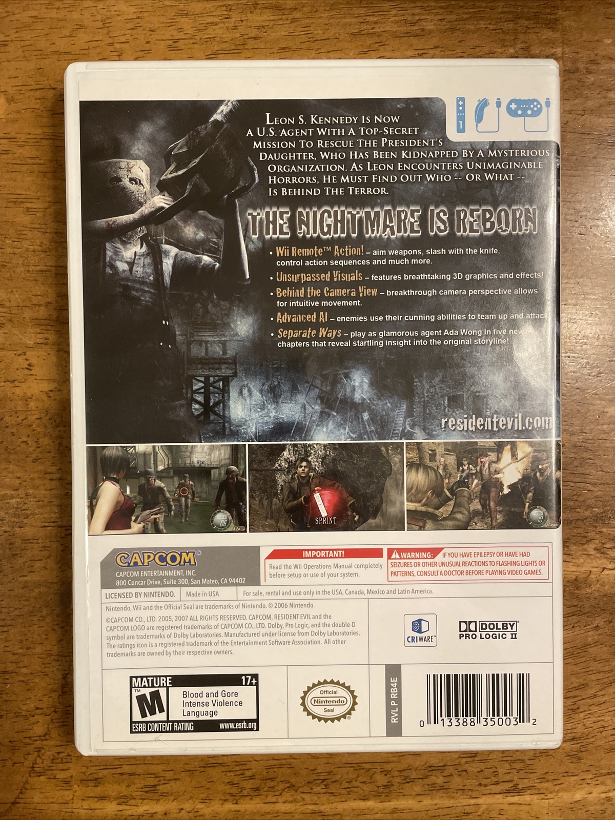 Resident Evil 4 — Wii Edition (Nintendo Wii, 2007) COMPLETE AND TESTED