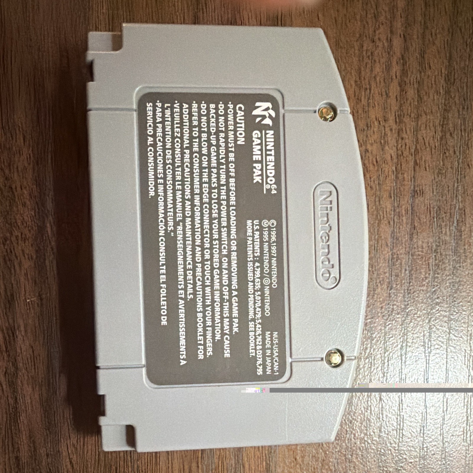 Nintendo StarCraft 64 N64 Game Pak Cartridge NTSC-U/C 1998