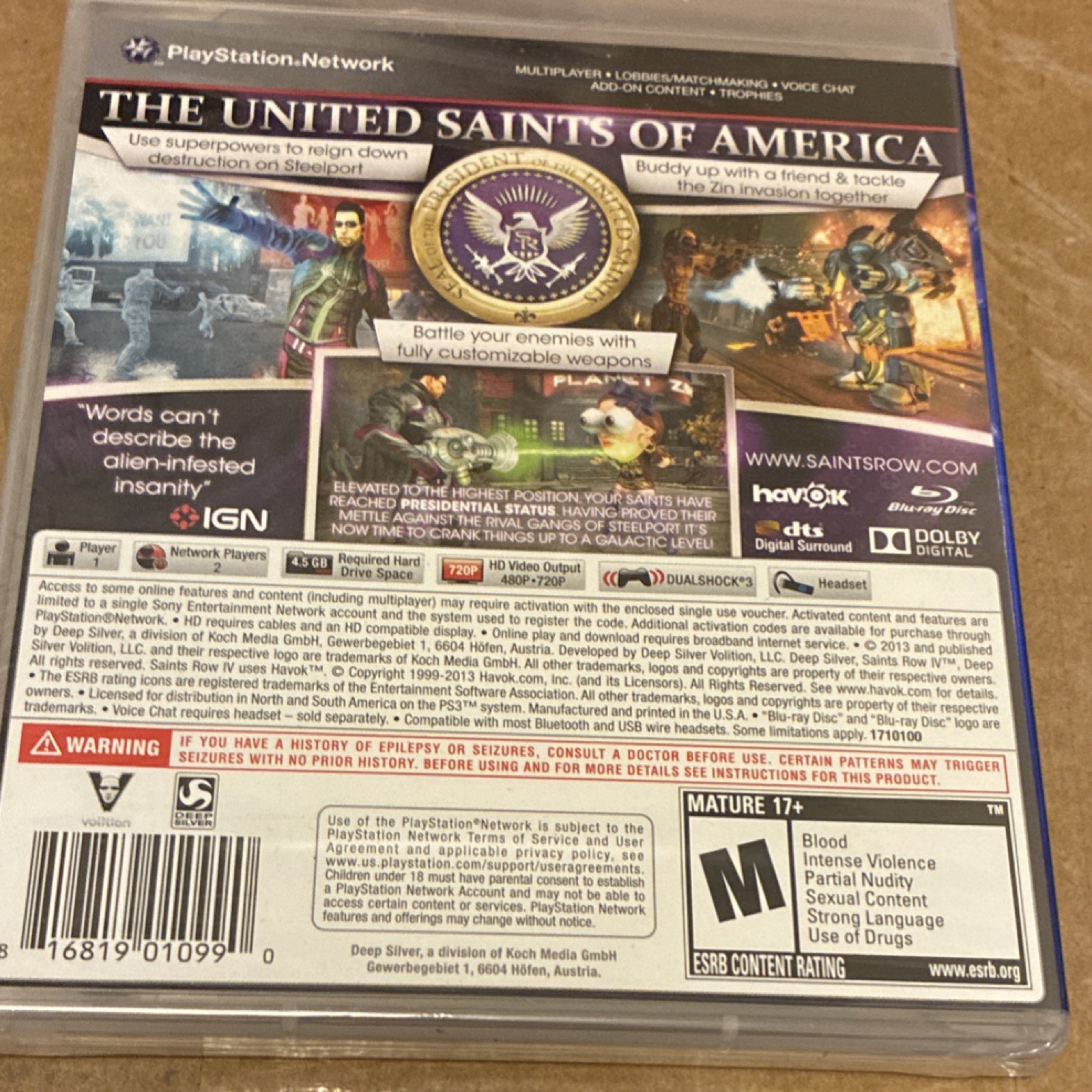 Deep Silver Saints Row IV (Saints Row Series) M Sony PlayStation 3 PS3 MP