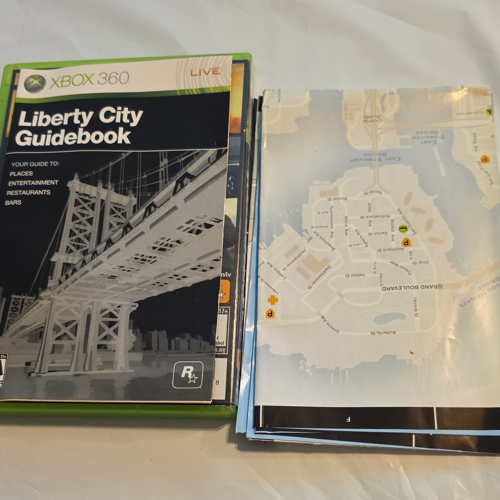 Microsoft Grand Theft Auto IV GTA IV Xbox 360 DVD Keep Case w Manual & Map