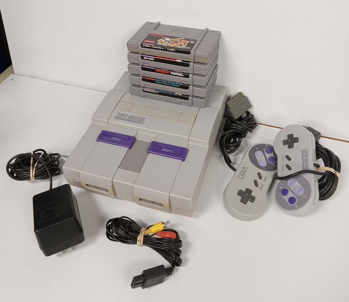 Used Nintendo SNES Console Bundle w/ 5 Games – Tested, Fully Functional! #4