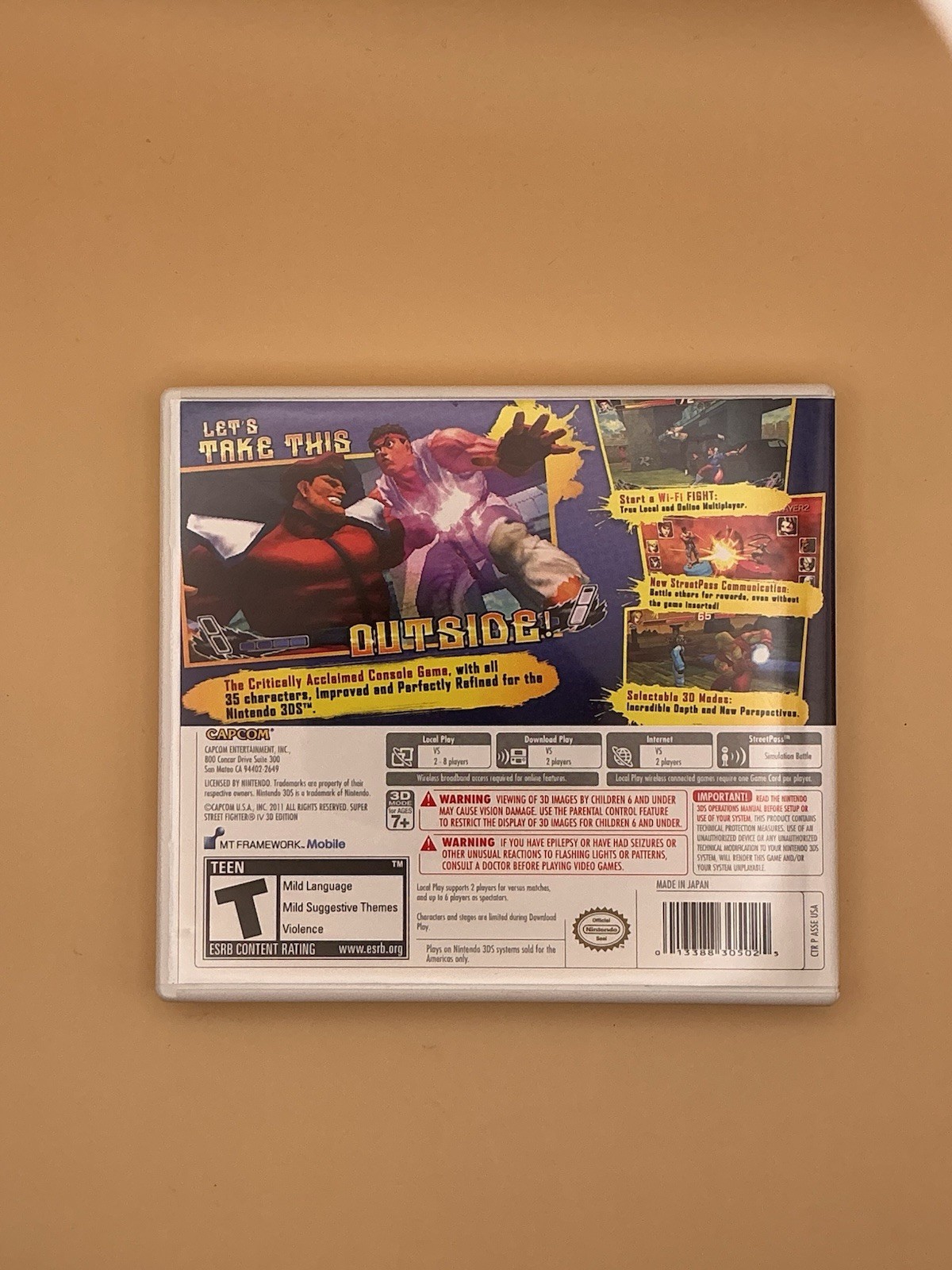 Super Street Fighter IV 3D Edition, Nintendo 3DS CIB UNTESTED