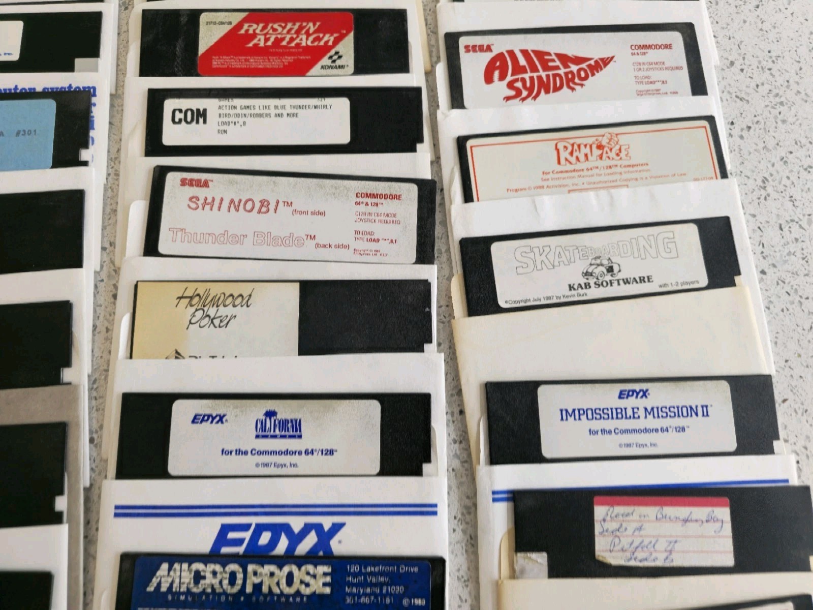 Commodore 64 Games | Bulk Lot | 5.25″ Disks | Qty 43 Disks | + Case 1980s 1990s