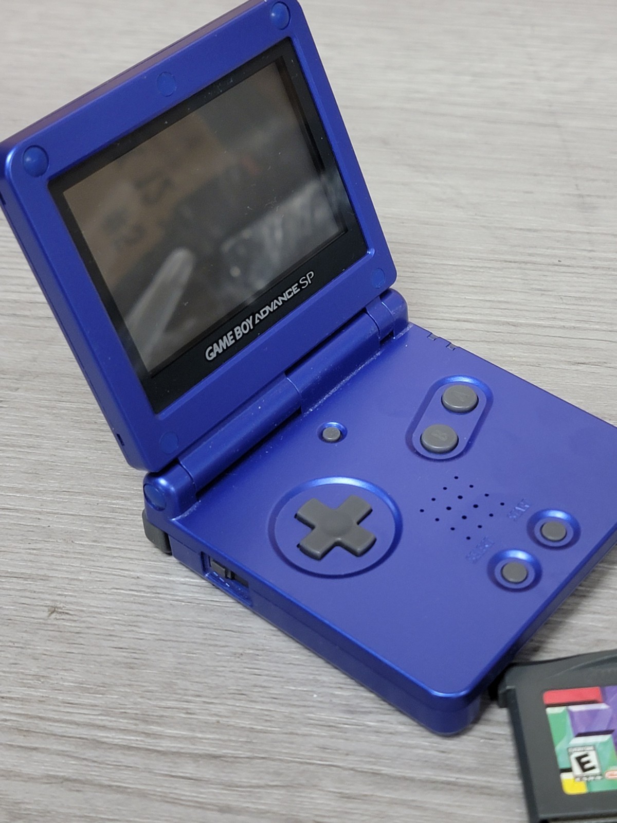Nintendo Game Boy Advance SP AGS-001 Blue Handheld Console w/ Tetris