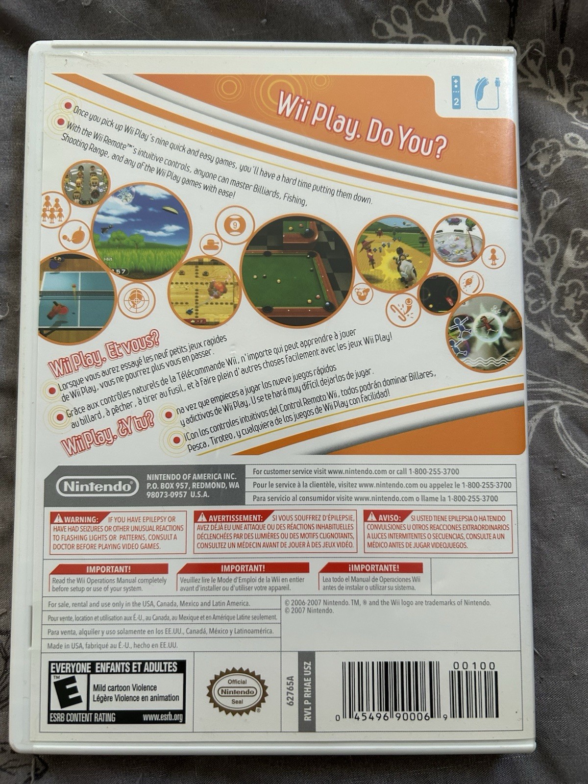 Nintendo Wii Play + Wii Sports Nintendo Wii NTSC-U/C 2007 E w/ Complete