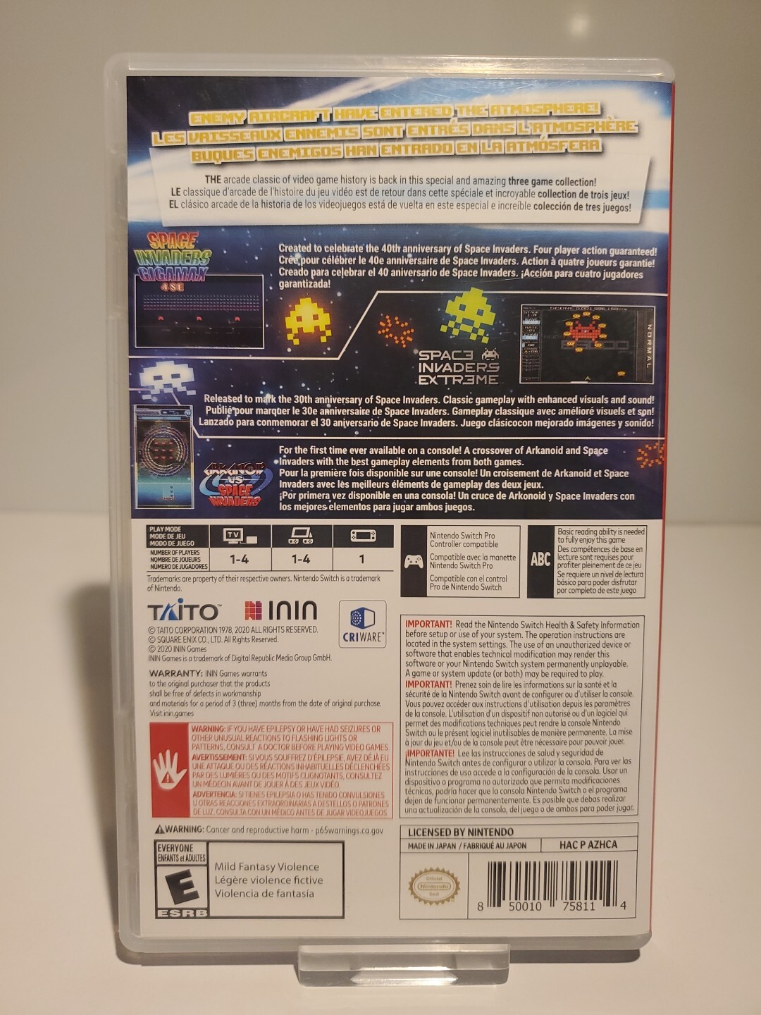 Space Invaders Forever – Nintendo Switch (Used)