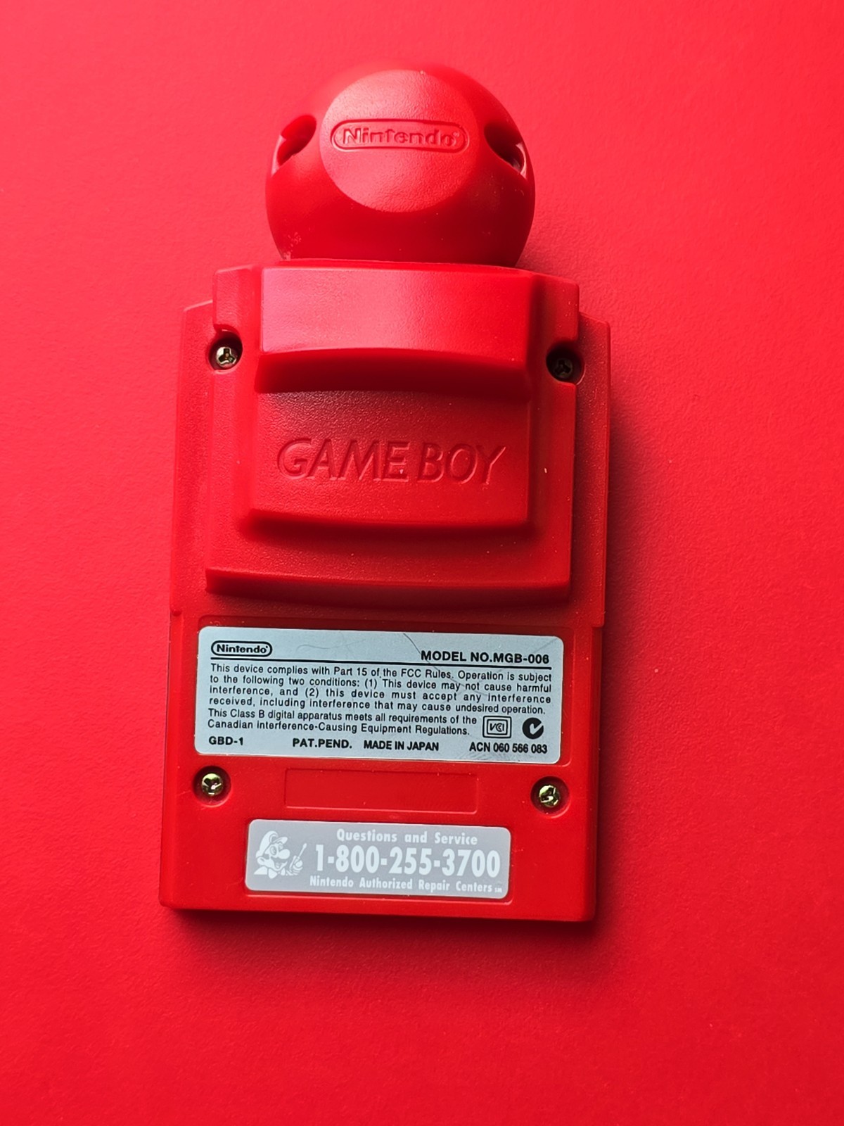 Nintendo Game Boy Camera MGB-006 Red Authentic Saves No Printer Cable