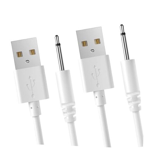 (2 Pack) DC 2.5mm Fast Charger 2.7Ft Replacement USB Charging Cable