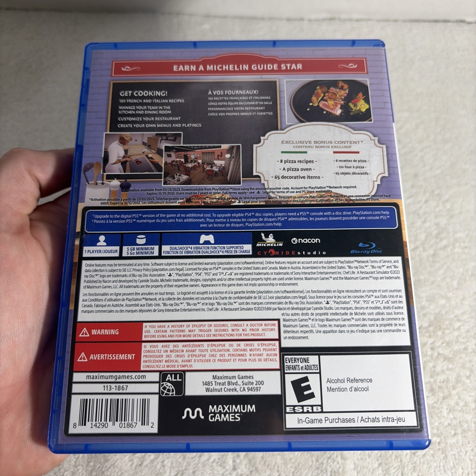Chef Life a Restaurant Simulator PS4 Cooking Simulation Game PlayStation 4