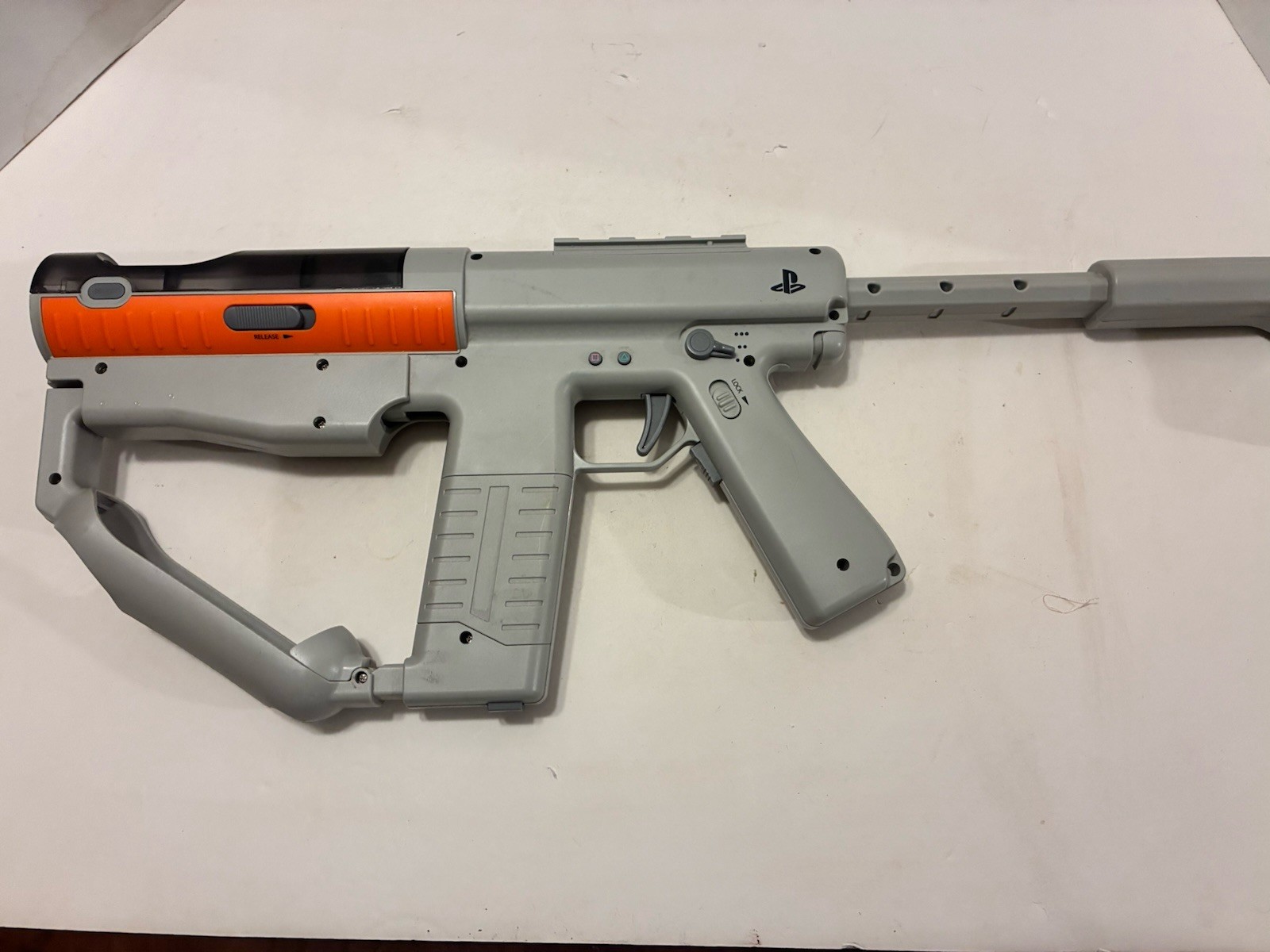 PlayStation Move Sharp Shooter Gun Controller Gray Orange Black for PS3