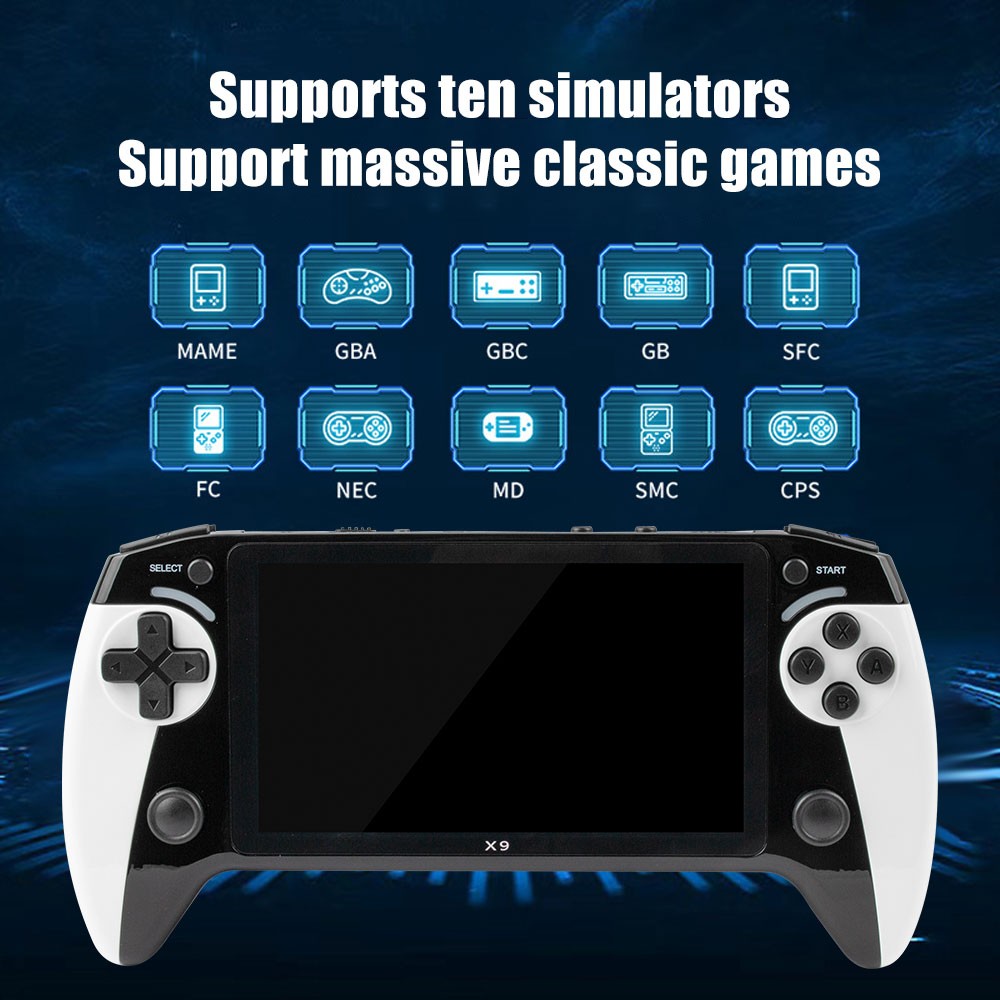 X9 Handheld Game Console 3000 Games 5.5 Inch 2000mAh Retro Video Game Player OY