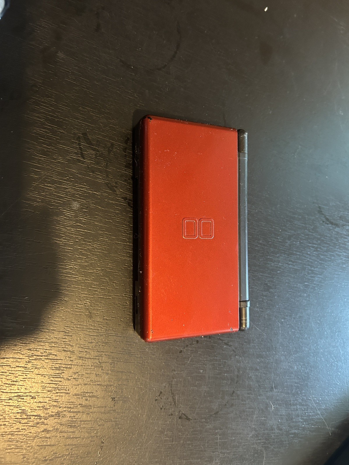 Nintendo DS Lite Crimson Console Red/Black Tested/Works No Charger Or Stylus
