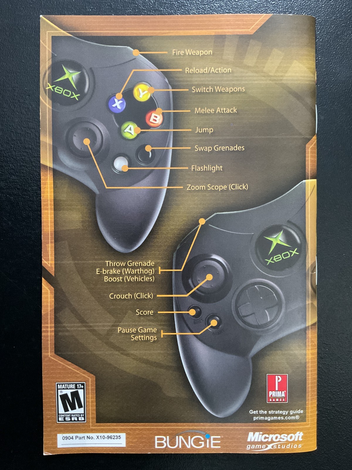 Halo 2 Microsoft XBOX Instruction Manual Only