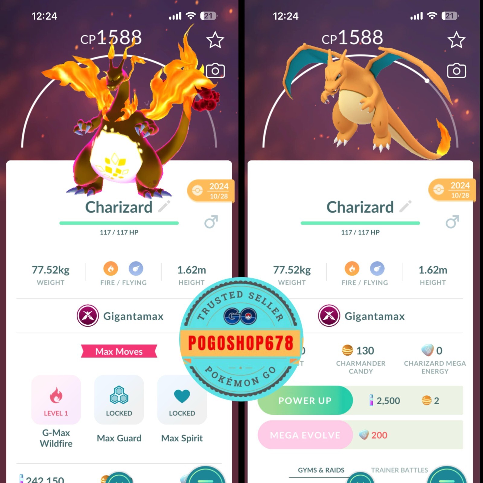 Pokémon Go – Gigantamax Charizard – TRADE 20K Stardust