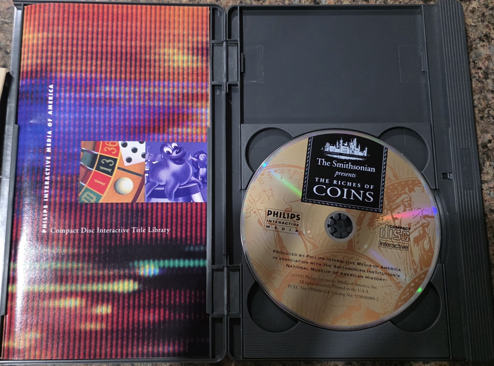 Smithsonian Riches of Coins (Phillips CD-i, 1993) complete, cdi, LONGBOX