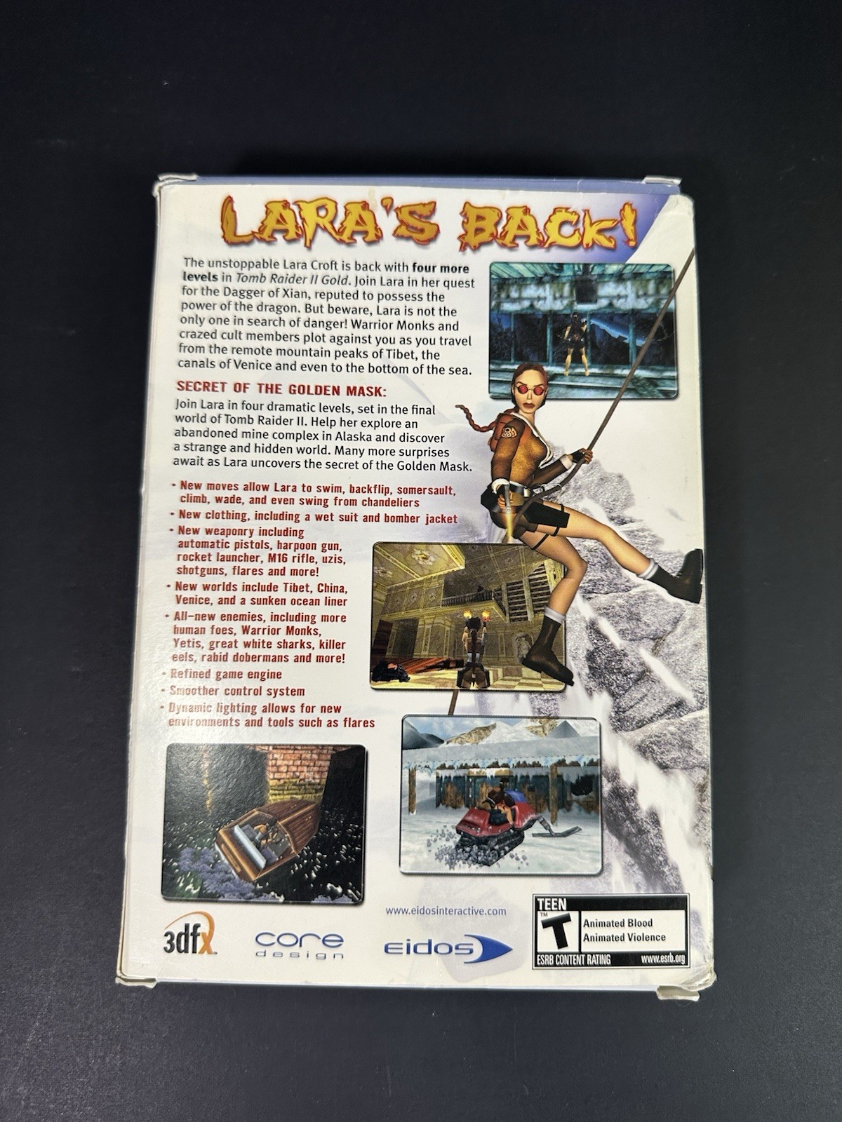 Tomb Raider II Gold PC CD Rom Computer Video Game 2 Discs Lara Croft Box