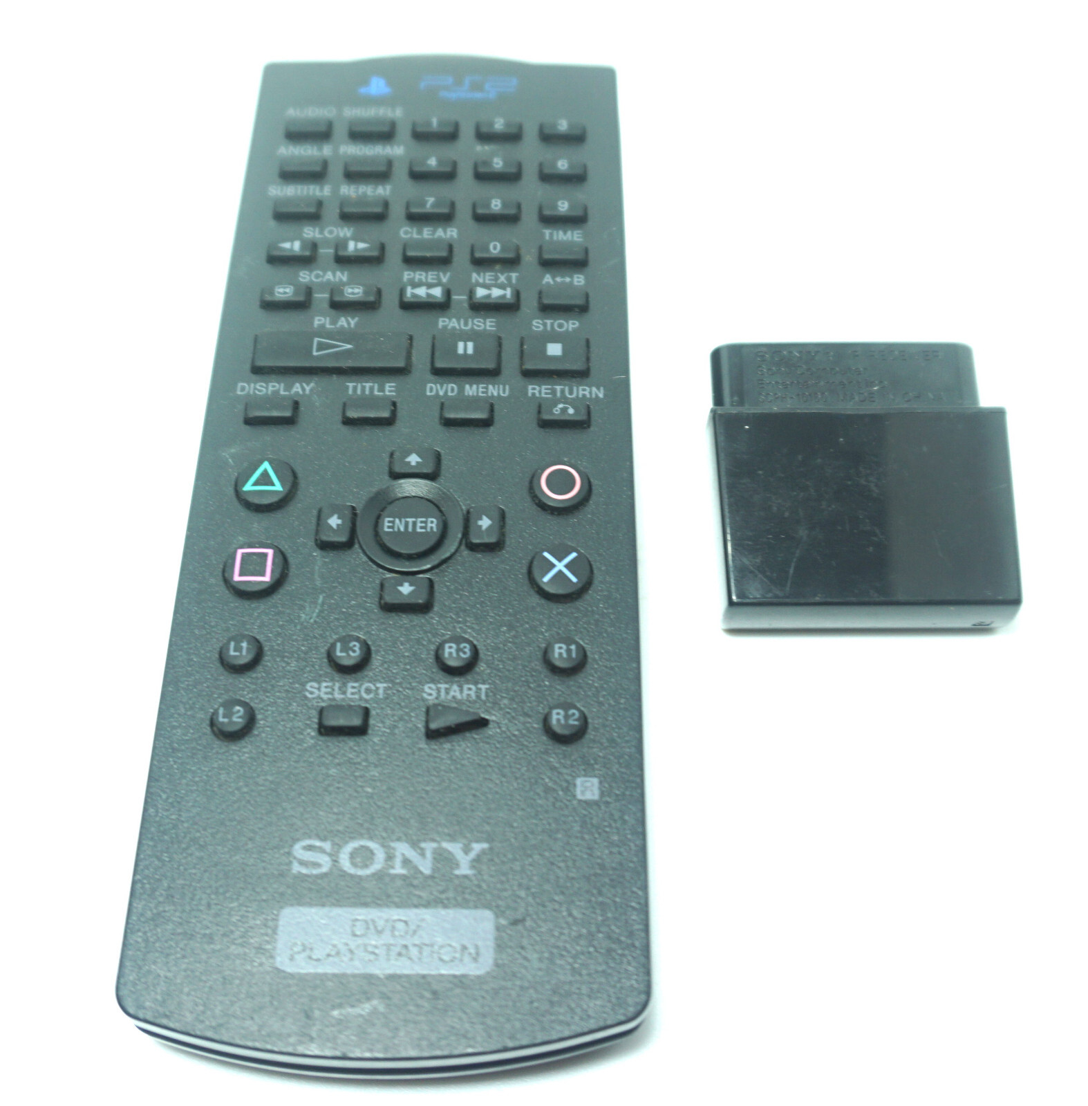 Sony Playstation 2 DVD Player Remote Control & IR Receiver Dongle OEM Set Tested