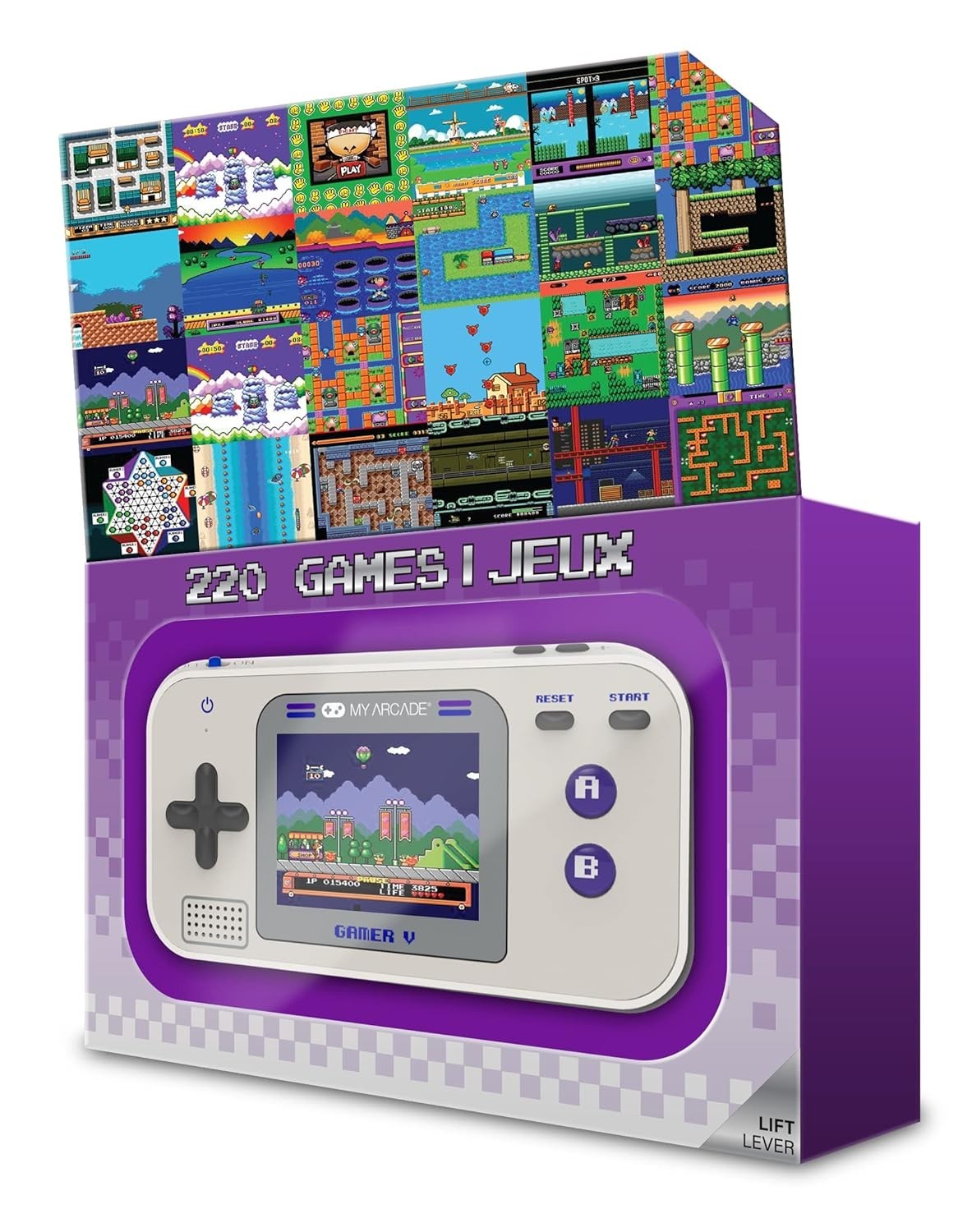 Portable Gamer V Classic: 220 Games, Easy Button Control & 2.5” Color Display