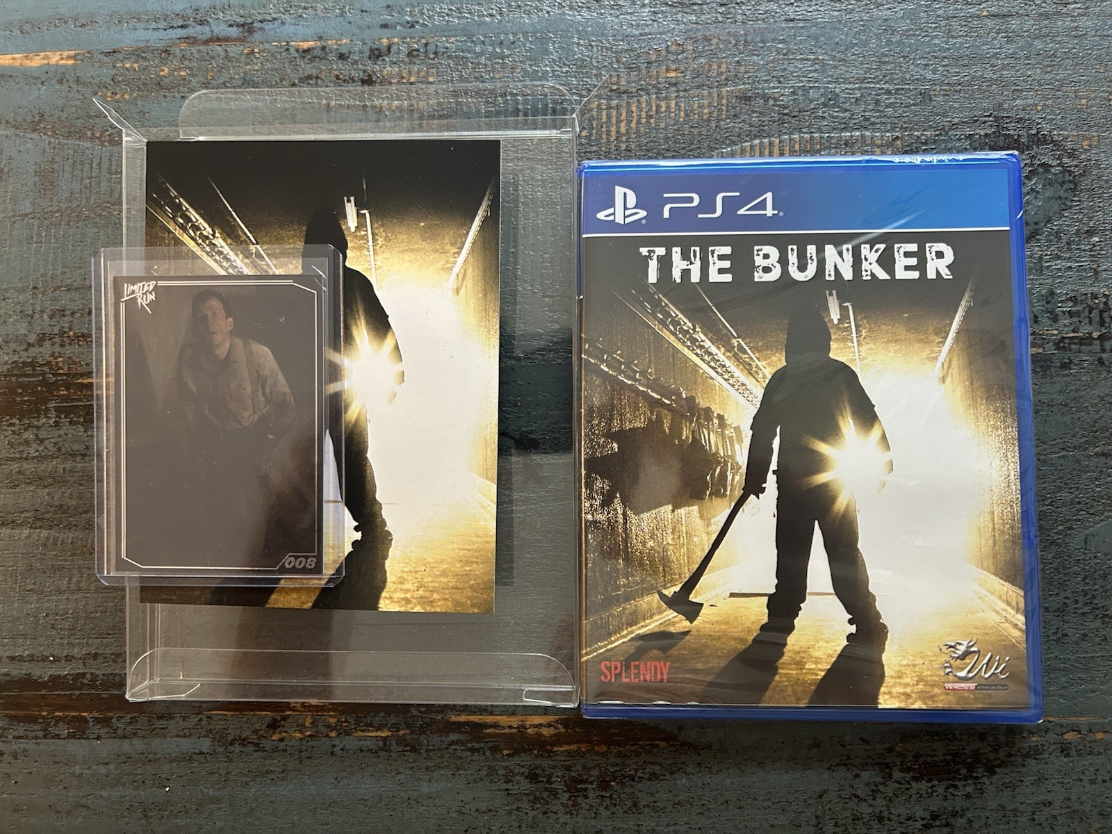The Bunker PlayStation 4 Sealed W/ Postcard And Trading Card Game Protector LRG