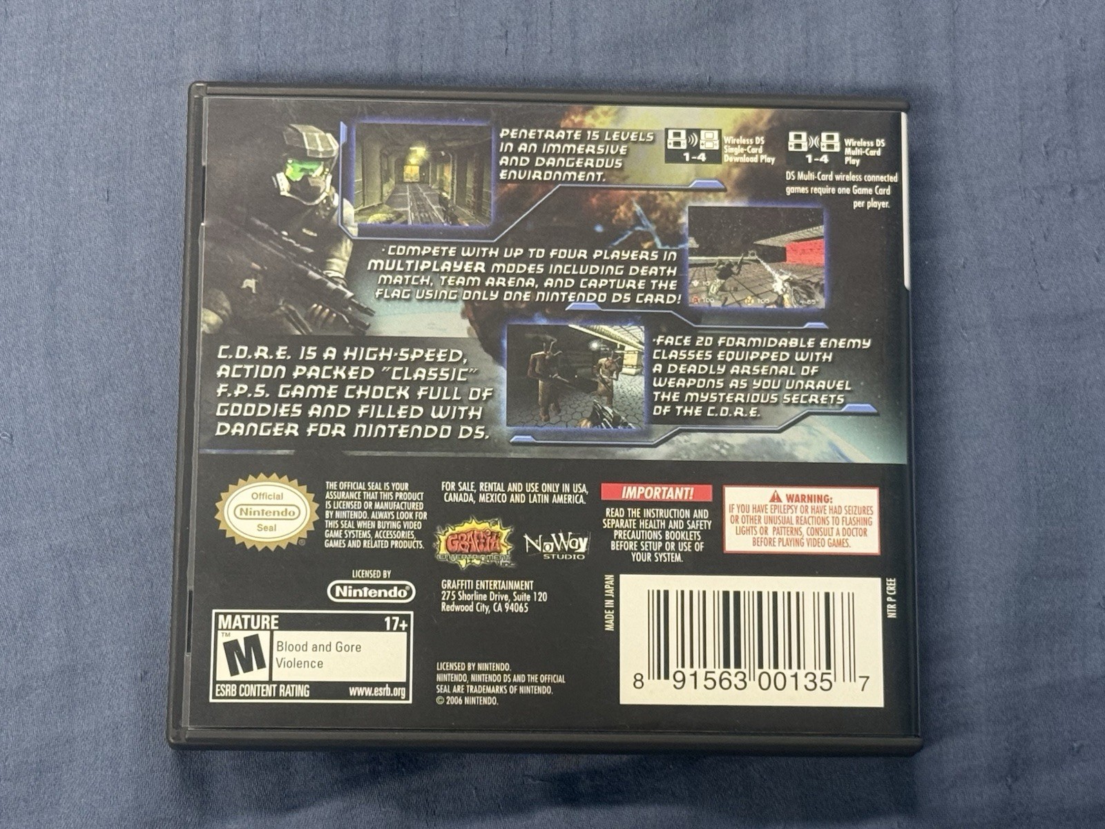 C.O.R.E. (Nintendo DS, 2009) New Open Case