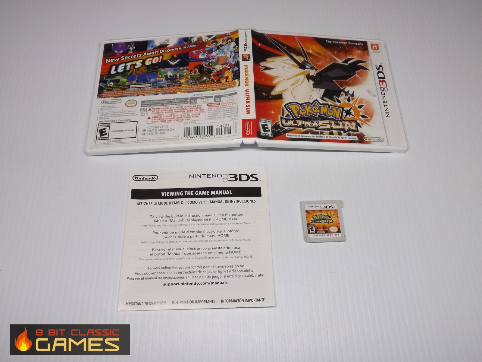 Pokemon Ultra Sun COMPLETE – NINTENDO 3DS – FAST SHIPPING! 629a