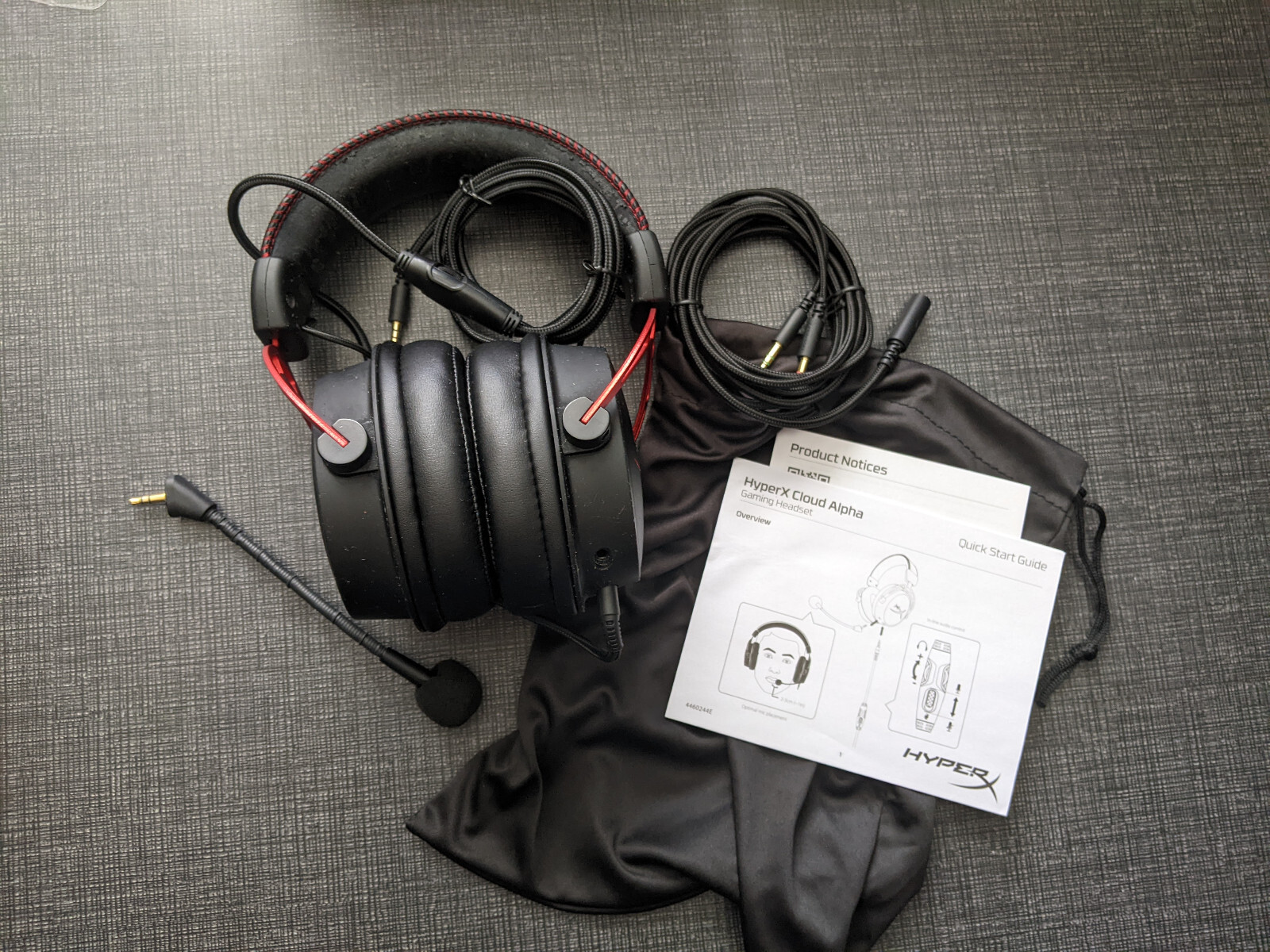 USED HyperX Cloud Alpha Wired Gaming Headset – Black/Red