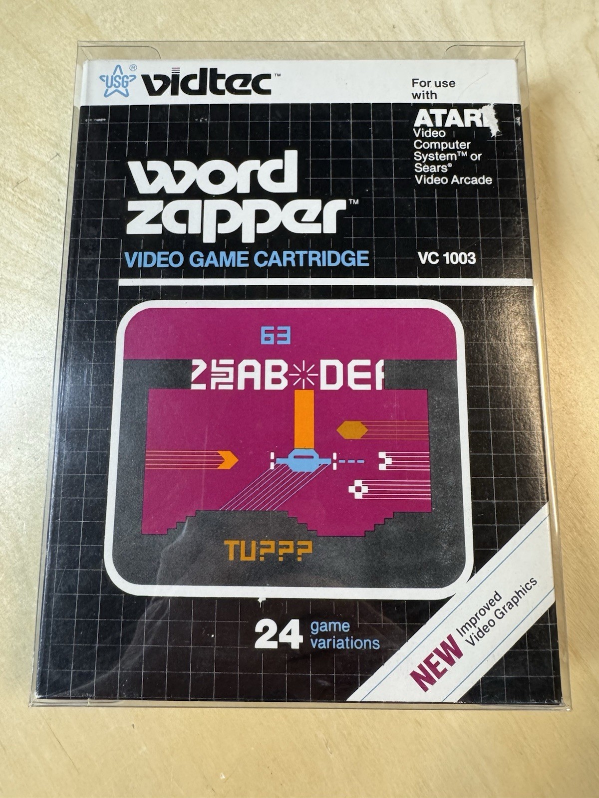 Word Zapper Atari 2600 Game CIB – Complete – Vidtec