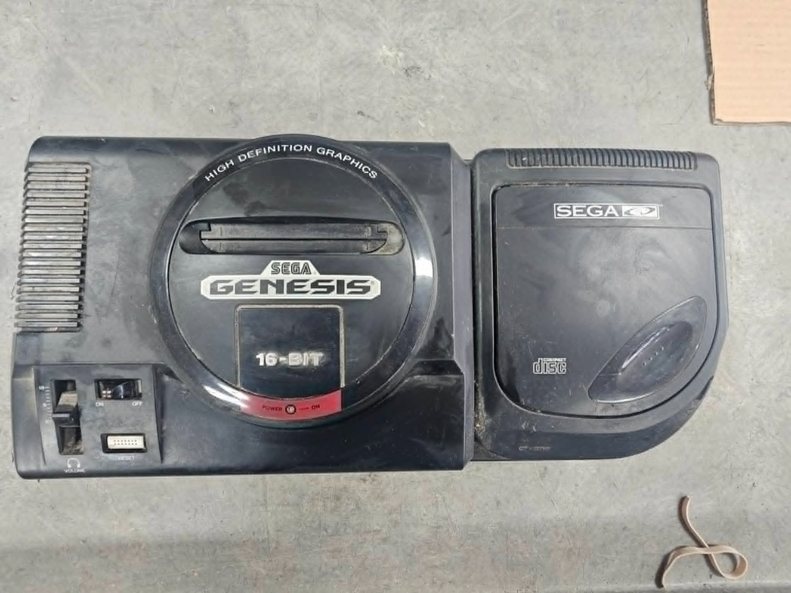 Vintage Retro FJ8USASEGA Console with Sega CD Model 2 Console Untested Special
