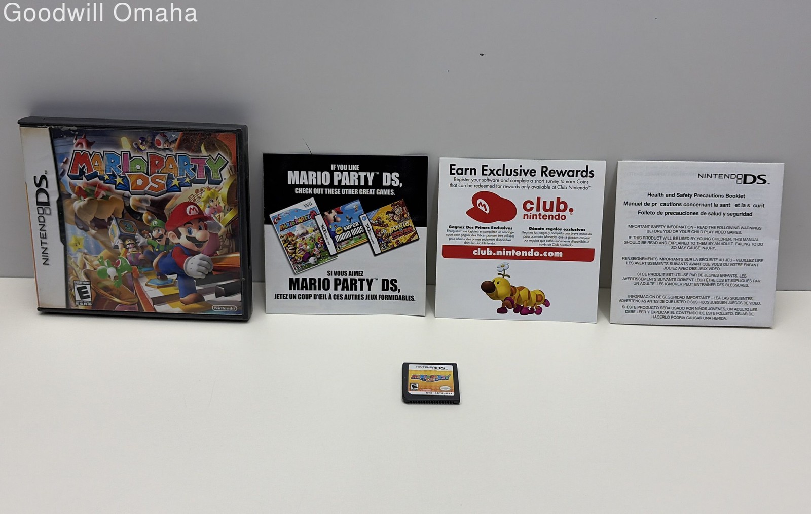 Nintendo DS – Mario Party DS + Case & Inserts – Boot Tested