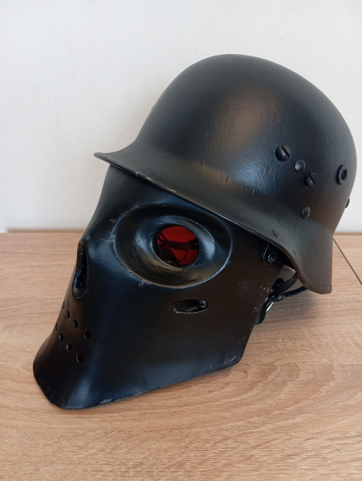 Custom made with 3D printed parts Wolfenstein New Order face mask with helmet