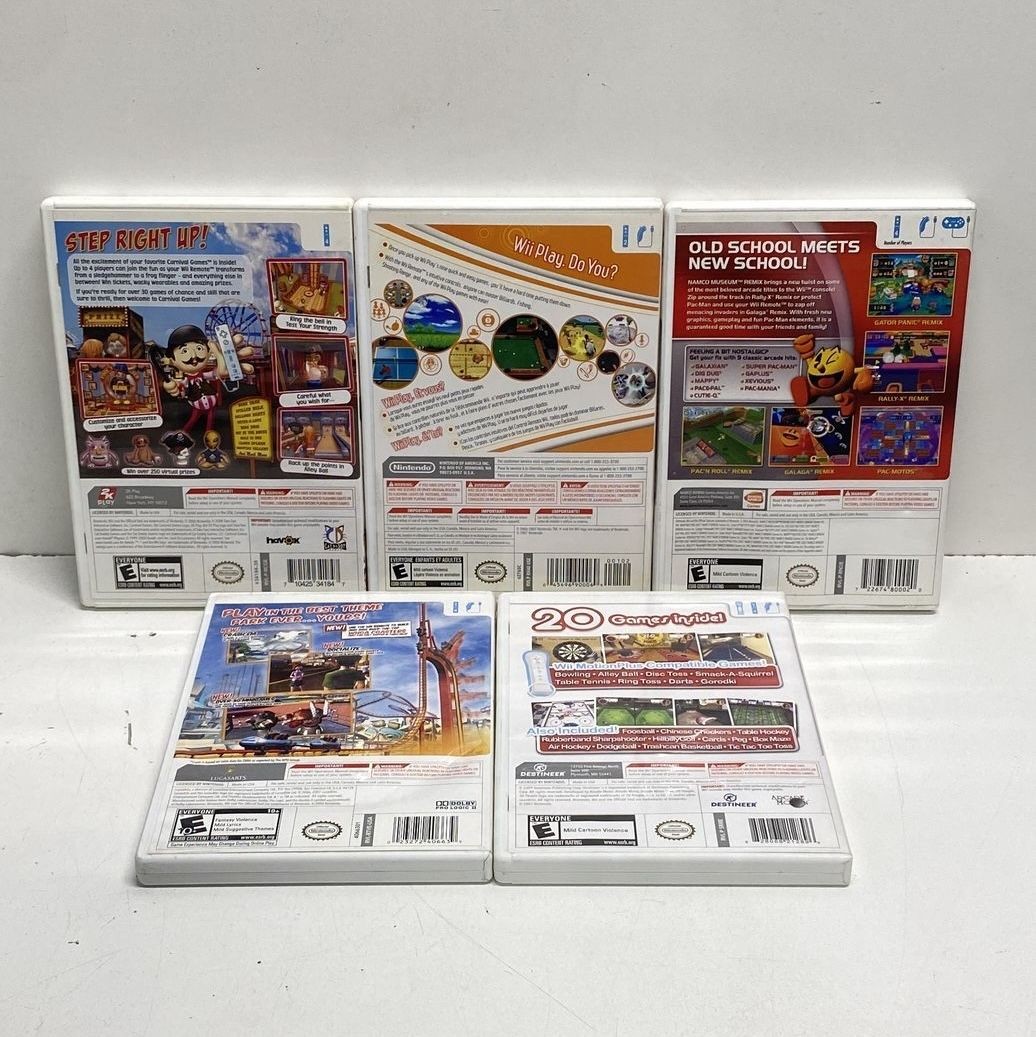 Carnival Games Wii Play 5 Nintendo Wii Game Lot 2000s CIB Complete