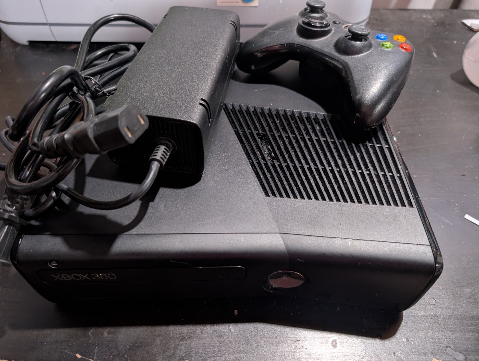 Microsoft Xbox 360 S With Controller Bundle Black Console Model 1439