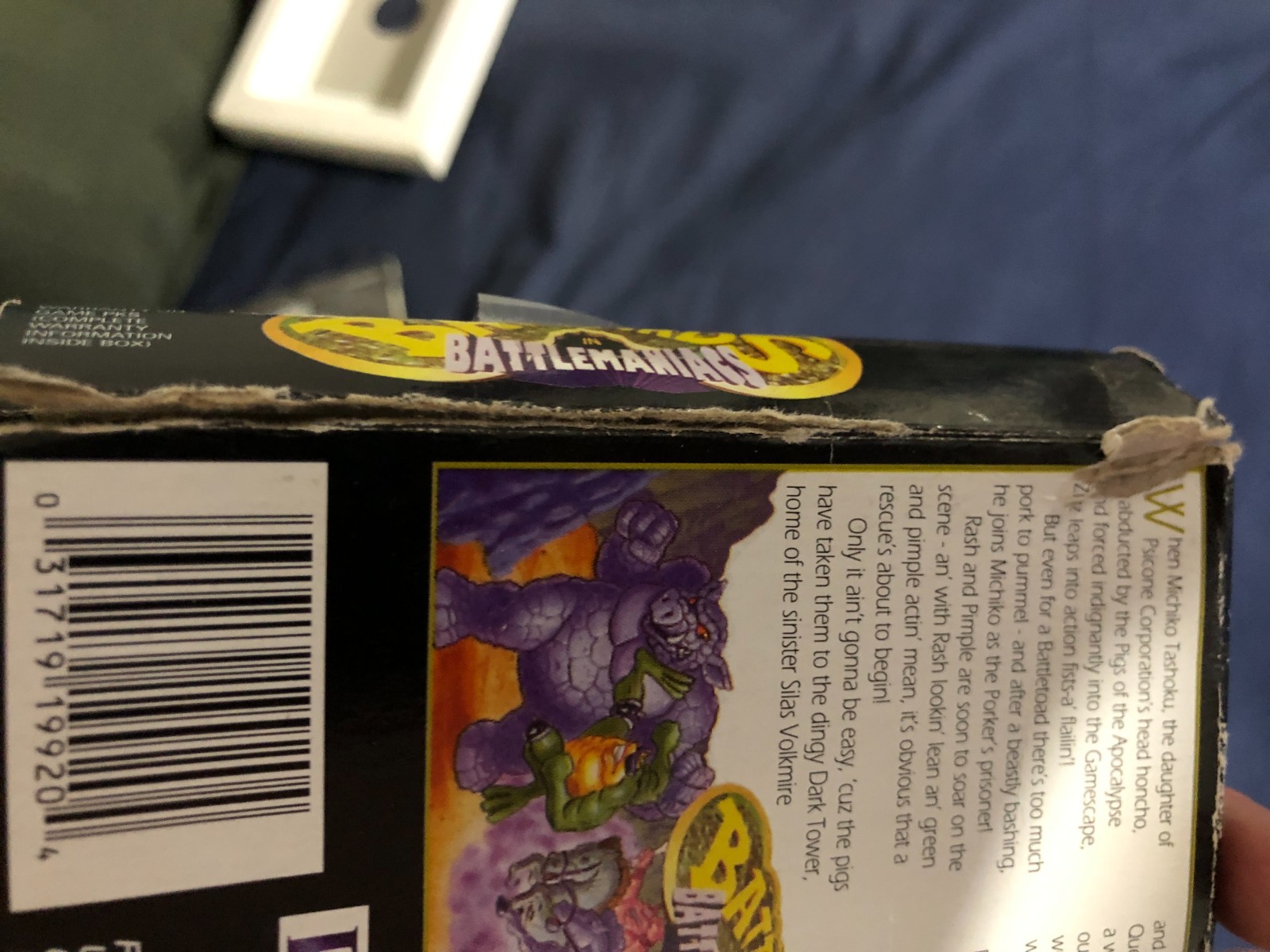 Battletoads in Battlemaniacs (SNES) (Majesco) CIB Damaged Box, Untested