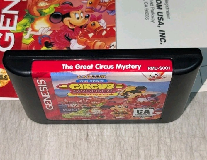 The Great Circus Mystery Starring Mickey & Minnie (SEGA GENESIS) CIB w/ Manual