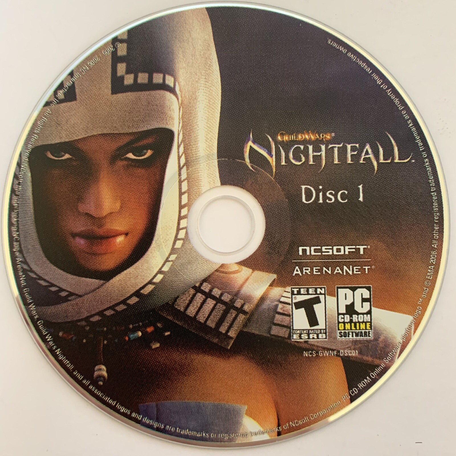 Guild Wars: Nightfall (PC, 2006, NCSoft, 3-Disc) With Access Key